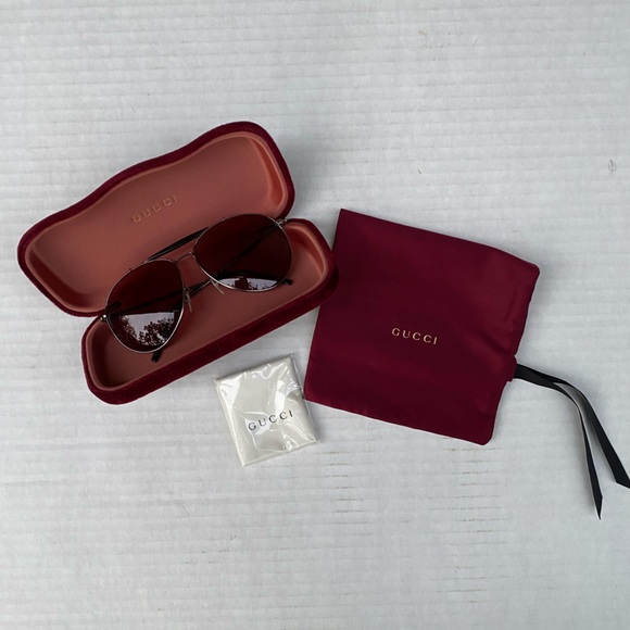 Vintage Y2K Gucci 58mm Aviator Sunglasses - Picture 14 of 16